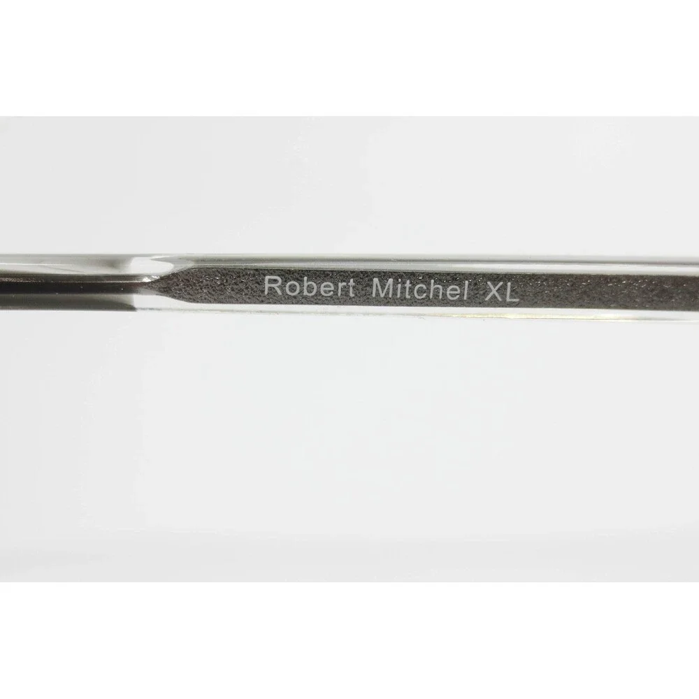 Robert Mitchel XL 20212 Gray Striped Rectangular Eyeglass Frames 61-18-155 Mens